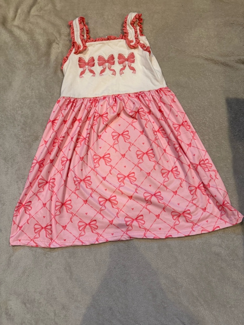 Pink Bow Print Sundress